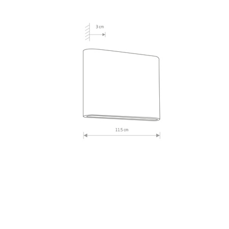 Nowodvorski Lampa ścienna natynkowa grafitowa SEMI LED 