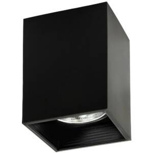 Oprawa natynkowa JUPITER K11 kwadratowa czarna metalowa 1xE27