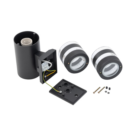 Nowodvorski Kinkiet zewnętrzny natynkowy czarny SIERRA 