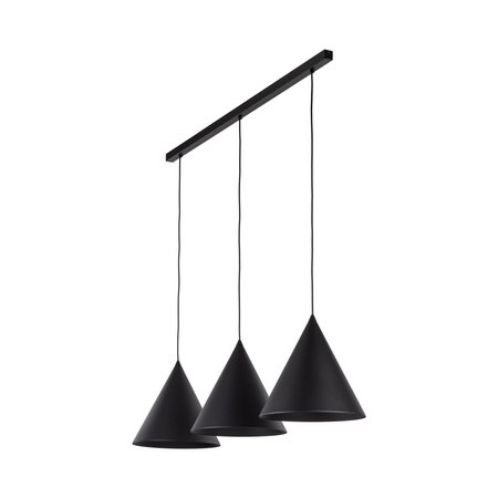 Lampa wisząca CONO Black 3xE27 L listwa