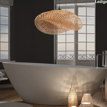 Lampa wisząca BOHO bambusowa duża NUSA 80cm 1xE27