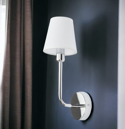 Kinkiet z abażurem hotelowy srebrny 1xE14 Arte 