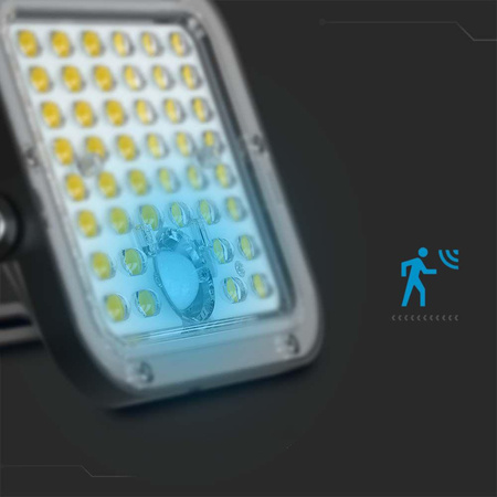 Projektor LED Solarny V-TAC 30W IP65, Pilot Timer, LiFePo 6.4V 6000mA Czarny VT-432 6400K 4800lm 3 Lata Gwarancji