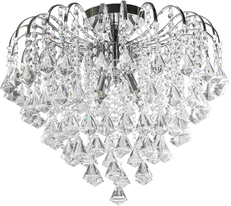 Lampa sufitowa kryształowa Belweder 4xE14 chrom 