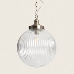 Lampa Wisząca Szklana ryflowana Marcio E27