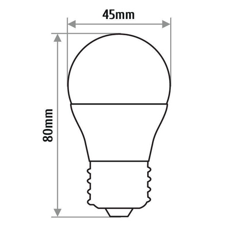 Żarówka LED P45 E27 7W KULKA 470lm zimna 6000K INQ