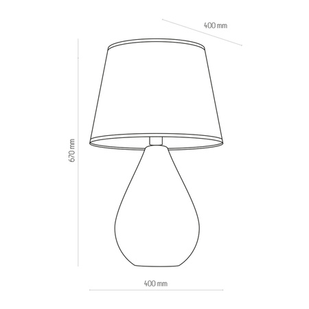 Lampka nocna LACRIMA Black/Gold 1xE27