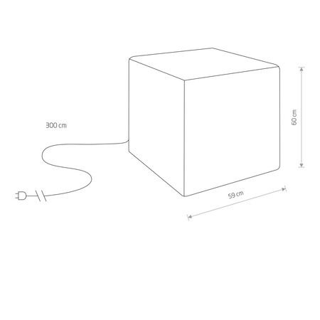 Nowodvorski Lampa przenośna biała CUMULUS CUBE L 