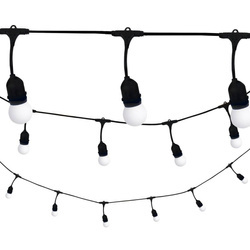 Girlanda zewnętrzna PARTY M 5,6 m E27 10 x G45 mleczny 36V 6W