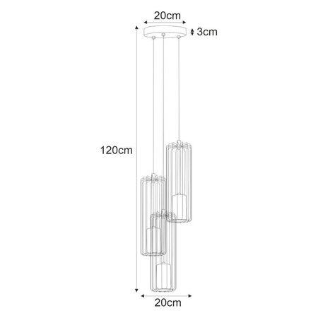Czarno-złota lampa wisząca na okrągłej podsufitce K-4937 z serii GABIA