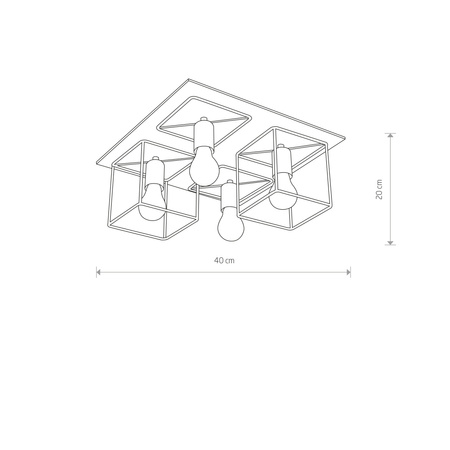 Nowodvorski Lampa sufitowa COBA ANTIQUE