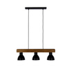 Lampa wisząca Candellux Vario 33-73471 3xE27 czarna drewniana