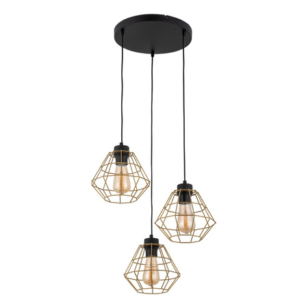 Tk Lighting DIAMOND GOLDlampa wisząca 3xE27