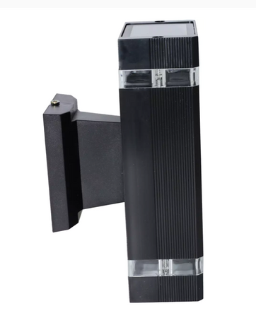 Kinkiet ogrodowy Oprawa Elewacyjna 2xGU10 czarny IP54