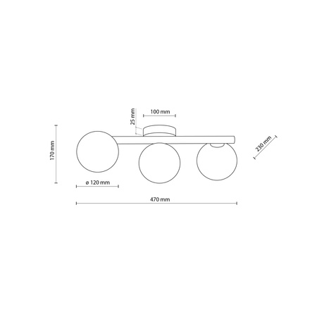 Lampa sufitowa ESTERA Black 3xG9