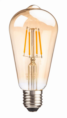 Żarówka LED E27 4W ST64 FILAMENT AMBER
