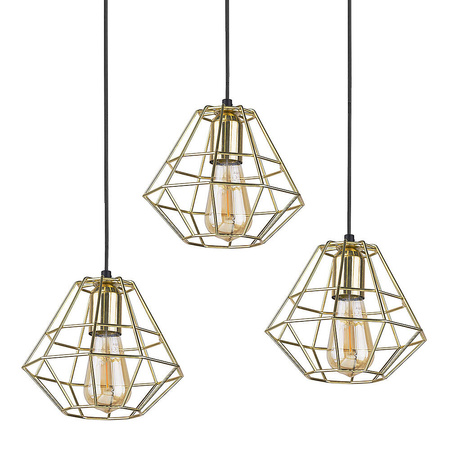 Lampa wisząca DIAMOND GOLD 3xE27