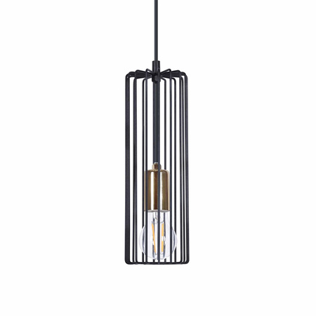 Czarno-złota lampa wisząca na okrągłej podsufitce K-4937 z serii GABIA