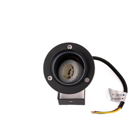 Oprawa Gruntowa Ogrodowa Wbijana Aluminium GU10 Czarna z daszkiem IP65 V-TAC VT-1126 3 Lata Gwarancji