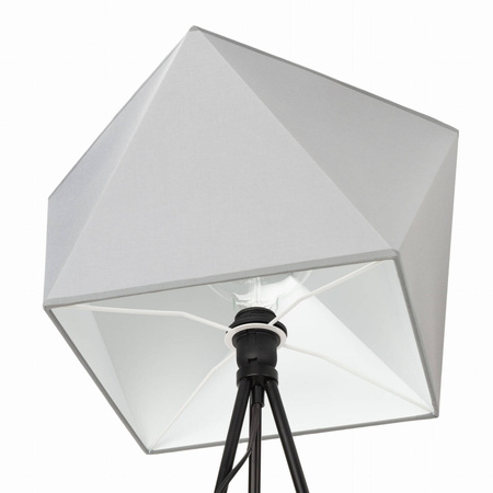 Lampa podłogowa NEPTUN trójnóg z abażurem szary diament