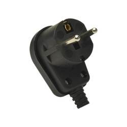 Wtyczka kątowa z/u czarna 16A WB4 2P+Z ELEKTRO