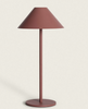 Lampa Stołowa LED 3W Zewnętrzna IP54 Przenośna z Akumulatorem USB Kivuli terakota