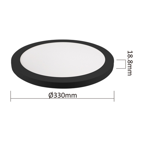 York plafon 2 w 1 4000K czarny LP-330/1C 4BK