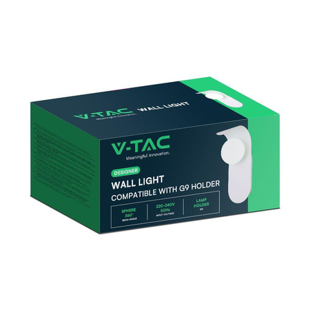 Oprawa Ścienna Kinkiet V-TAC G9 Biały VT-10113