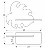 Kinkiet półeczka lampa LED zielony liść Monstera 21-00941