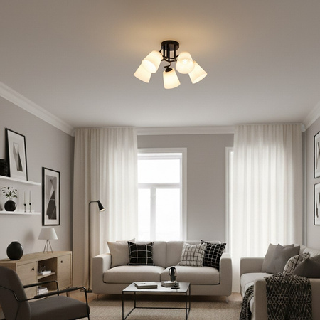 Lampa sufitowa Pafos Black 5xE27