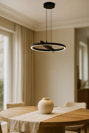 Lampa wisząca LED do salonu, czarna K-8230 z serii TIVOLI