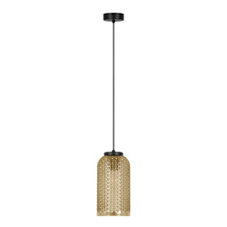 Lampa wisząca z miodowym, szklanym kloszem K-5621 z serii CAPRI