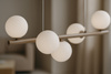 Lampa wisząca szklane mleczne kule 5xG9 K-5841 z serii ARDI beżowa