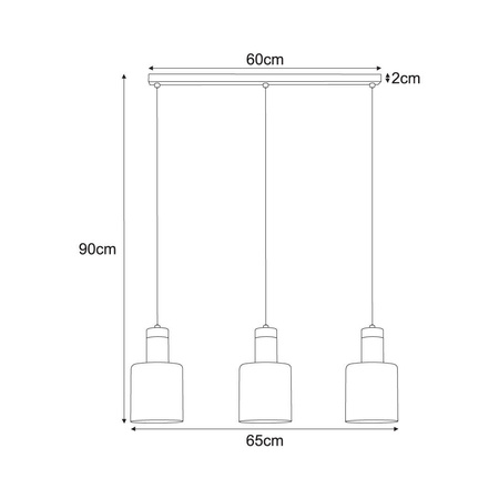 Dekoracyjna lampa wisząca, do jadalni, nad stół K-5258 z serii ALTO