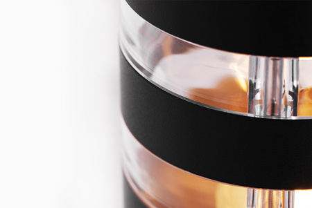 Lampa ogrodowa w czarnym kolorze, duży gwint K-8206 z serii SOLIN