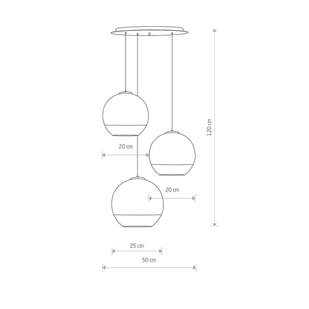 Nowodvorski Lampa wisząca kule chrom GLOBE PLUS 