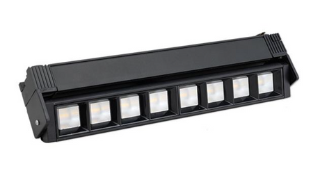 Reflektor szynowy czarny 1- fazowy Linda 12W LED 4000K 30cm