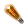 Żarówka LED E27 4W ST64 filament  2200K dekoracyjna amber