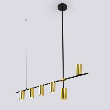 Light prestige Arizona 6 linia wisząca czarny/złoty LP-074/6PL BK/GD