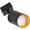 Lampa ścienno-sufitowa MARIBEL 1 GU10 czarno-złota + czarny pierścień