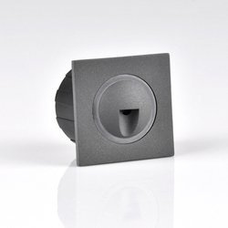 Oprawa schodowa podtynkowa LED 3W IP44 4000K okrągła szara