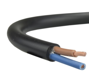 Przewód kabel OMY linka 2x0,75 czarny matowy H03VV-F