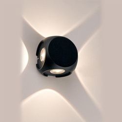 Nowodvorski Lampa ścienna zewnętrzna natynkowa czarna PATRAS LED