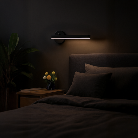 Kinkiet SYDNEY 6W LED BLACK prawy 30cm