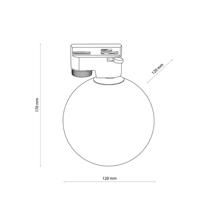 Tk Lighting TRACER WHITE WHITE GLASS lampa sufitowa 1xG9