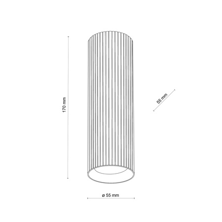 Lampa sufitowa TUNE Black 1xGU10 M