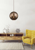 Lampa sufitowa wisząca Candellux Sfinks 31-43276  kula   E27 ażurowy jasno brązowy