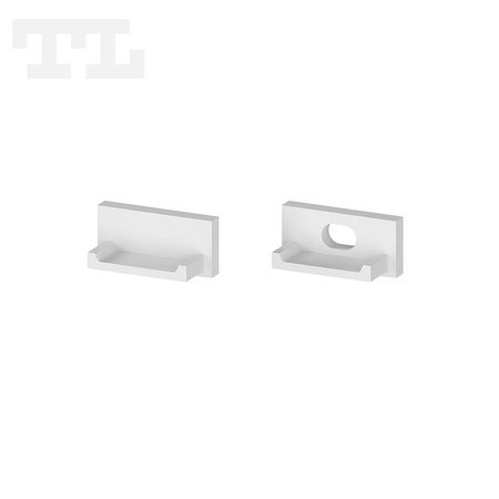 Komplet zaślepek bocznych białych P4-1, P6-3, GK6-3 do osłonki C13 (1 szt. z otworem, 1 szt bez otworu) (nr kat 770406)