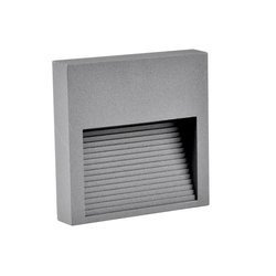 Oprawa schodowa natynkowa LED 3W IP44 4000K kwadratowa szara