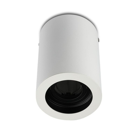 Oprawa V-TAC Aluminiowa GU10 Okrągła Natynkowa Tuba Biała+Czarny 142x100 VT-796-WH